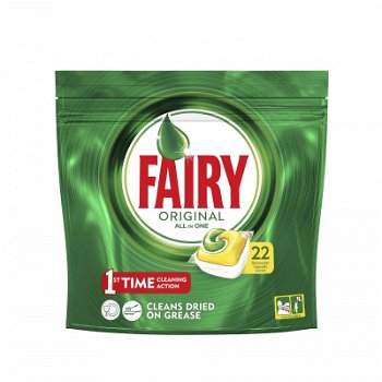 Detergent de vase capsule Fairy All in One, 22 buc