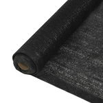 Plasă pentru intimitate, negru, 2 x 25 m, HDPE, 150 g/m²