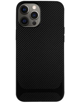Husa de protectie Lemontti Carbon Pro pentru iPhone 12 Pro Max, Negru