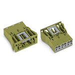 Snap-in socket; 3-pole; Cod. B; 4,00 mm²; light green, Wago
