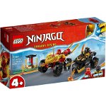 LEGO NINJAGO INFRUNTAREA DINTRE KAI A N MASINA SI RAS PE MOTOCICLETA 71789, LEGO