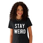 Tricou dama negru  -  Stay Weird, THEICONIC