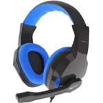 Casti Gaming NATEC Genesis Argon 100, stereo, 3.5mm, negru-albastru