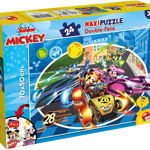 Puzzle de colorat Mickey in cursa (24 piese)