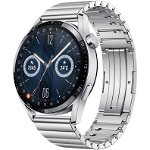 Ceas smartwatch Huawei Watch GT3, 46mm, Elite Edition, Stainless Steel Smartwatch Huawei Watch GT 3 Elite, Display AMOLED 1.43", 32MB RAM, 4GB Flash, Bluetooth, GPS, Carcasa Otel, - 6941487224524, Huawei