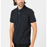 Gant, Tricou polo din amestec de bumbac, Albastru royal/Negru