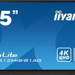 Display profesional IIYAMA ProLite TE6512MIS-B1AG, 65", 4K UHD Touch, 60Hz, negru