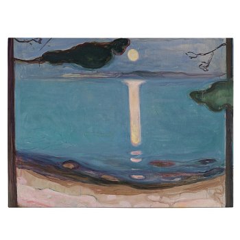 Tablou pictura Lumina lunii de Edvard Munch 2123 - Material produs:: Poster pe hartie FARA RAMA, Dimensiunea:: 40x60 cm, 