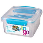 Cutie pentru alimente , Sistema, cu tacamuri plastic, Lunch Plus To Go, 1.2 L, Sistema