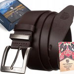 Peterson Leather, centură largă pentru bărbați din piele naturală Peterson Belt lungime 100, Peterson