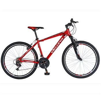 Bicicleta MTB-HT 26" VELORS Double V2671A, janta dubla, cadru aluminiu, 18 viteze, culoare rosu/alb, VELORS