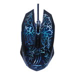 uRage 00113757 Illuminated Gaming Mouse, USB, 2M, 800; 3600 ; dpi Adjustable, 5 Programmable Buttons, 4 Coloured LEDs,Black