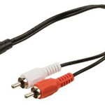 Valueline VLAP22255B02 - Stereo Audio Cable - 2x RCA Male / 3.5 mm Female - 20cm