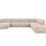 Coltar panoramic dreapta 6 locuri, Miley, Micadoni Home, BL, 327x245x74 cm, poliester chenille, bej, Micadoni Home