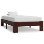 Cadru de pat, maro închis, 90 x 200 cm, lemn masiv de pin, Concept