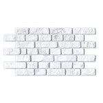Panou decorativ Brick Retro white, PVC, alb, 95.1 x 49.5 cm, 0.4 mm