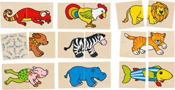 Joc de memorie și puzzle - Animale amuzante, edituradiana.ro