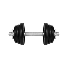 Gantera - 12 Kg, Set 6 Discuri, Negru-Argintiu