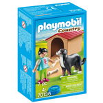 Set de Constructie Playmobil Fetita cu Catel si Cusca - Country, Playmobil