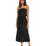 Imbracaminte Femei BECCA by Rebecca Virtue Ponza Crinkled Rayon Jumpsuit Cover-Up Black 1, BECCA by Rebecca Virtue