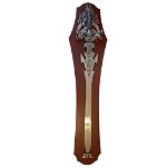 Sabie decorativa IdeallStore®, panoplie lemn, Duo Dragon, 110 cm, maro, IdeallStore
