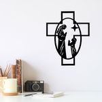 Decoratiune din lemn pentru casa Cruce, 3gifts