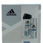 Adidas caseta barbati:Gel de dus+Spray Deodorant 250+150 Adipure