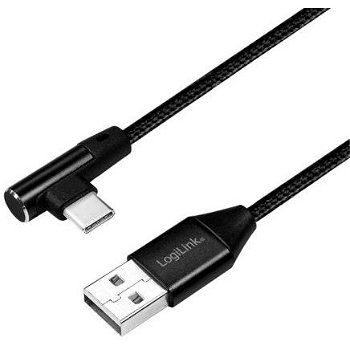 LOGILINK CU0138 LOGILINK - USB 2.0 Cable USB-A male to USB-C (90° angled) male 1m