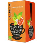 Ceai cu turmeric și coajă de portocală Bio (20 x 2 g) 40 g Clipper, Organicsfood