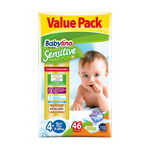 Scutece Babylino Sensitive Economy 4, 10-15 kg, 46 buc