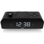 JVC Radio cu proievtie ceas si alarma, Negru, JVC