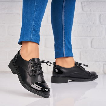 Pantofi dama casual Negri din Piele Ecologica Elisso A4389, Hongquan