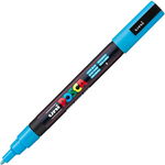 Marker UNI PC-3M 0. 9-1. 3 mm albastru-deschis Posca M296, Posca