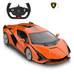 Masina RC Rastar - Lamborghini Sian, portocaliu, 1:14