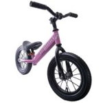 Bicicleta din metal, roz, fara pedale, roti cauciuc, 