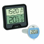 Termometru si higrometru digital de camera cu senzor wireless pentru piscina MARBELLA, negru, TFA 30.3066.01, Tfa