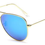 Ochelari de soare Aviator Bleu cu Auriu, THEICONIC