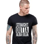 Tricou negru barbati - Straight Outta Alba Iulia, THEICONIC