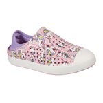 Skechers, Ghete cu aspect stralucitor Heart Lights Briliant Rainbo, Piersica, 29 EU