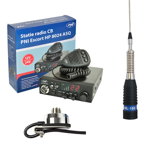 Kit Statie radio CB PNI ESCORT HP 8024 ASQ + Antena CB PNI ML160 cu Suport T941 pni-pack55