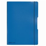 Caiet My.Book Flex A4, 40 file x2, 70g/mp, dictando+matematica, coperta albastru transparent, elastic negru, Herlitz