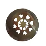 Forma pentru prajituri, Rotund cu sablon de ornat, Model cu inimioare, 7.5 cm, 421COF