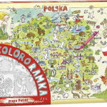Cadru mare de colorat pentru agățat harta Poloniei, Monumi