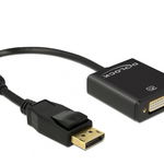 Adaptor Displayport la DVI T-M 1.2 4K Activ Negru, Delock 62599, Delock