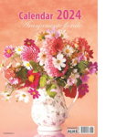 Calendar de perete 2024, 12 file: Aranjamente florale, 