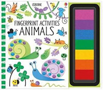 Usborne Fingerprint Activities Animals,Fiona Watt   - Editura Usbourne; International Edition