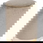 Puf Lucilla, MDF Catifea, Gri Auriu, 35x40 cm, BIZZOTTO