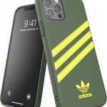 Husa de protectie pentru iPhone 12 / 12 Pro adidas, verde/galben, poliuretan, 6,1 inchi