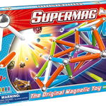 Set constructie magnetic 66 piese maxi neon supermag, Supermag