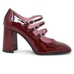 CAREL PARIS KEEL 331951 BURGUNDY PATENT LEATHER PUMPS Red, CAREL PARIS